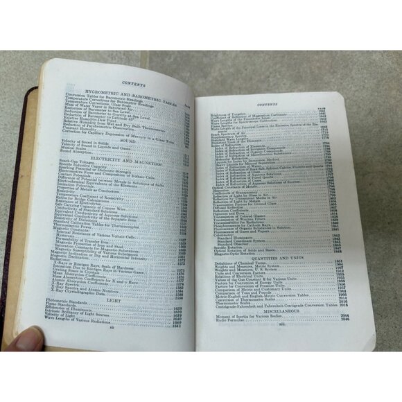 Handbook Of Chemistry & Physics 23rd Edition 1939 Hardcover Chemical Rubber Co. - Picture 15 of 16